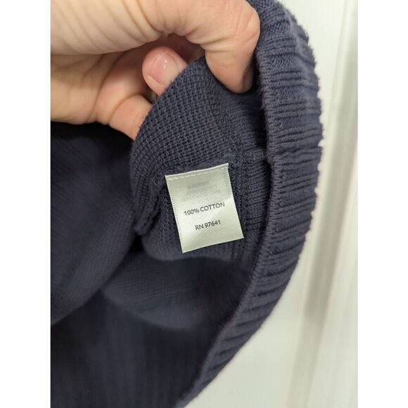 J. Jill chunky Cardigan Sweater women's size XL navy blue wide collar fisherman - Picture 5 of 7